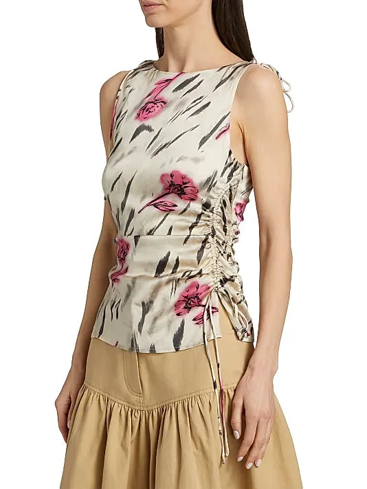 Satin Gathered Top
