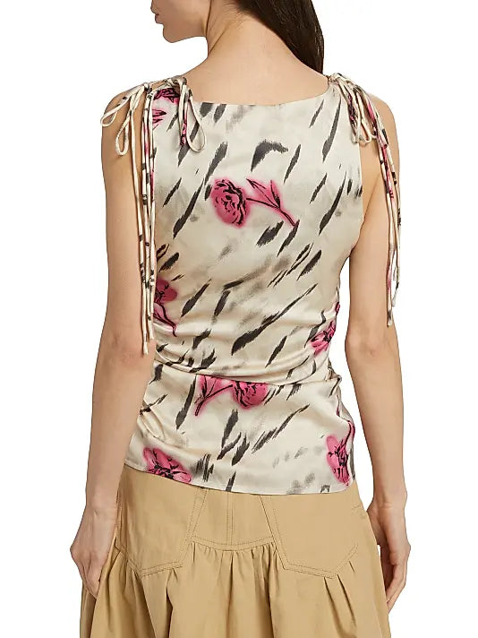 Satin Gathered Top