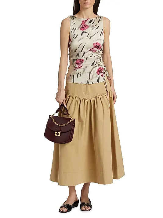 Satin Gathered Top