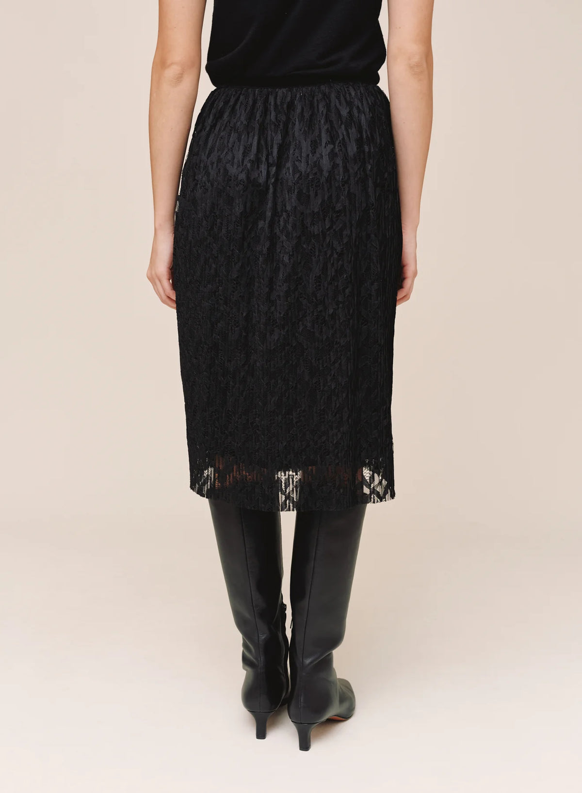 Pleated Lace Skirt