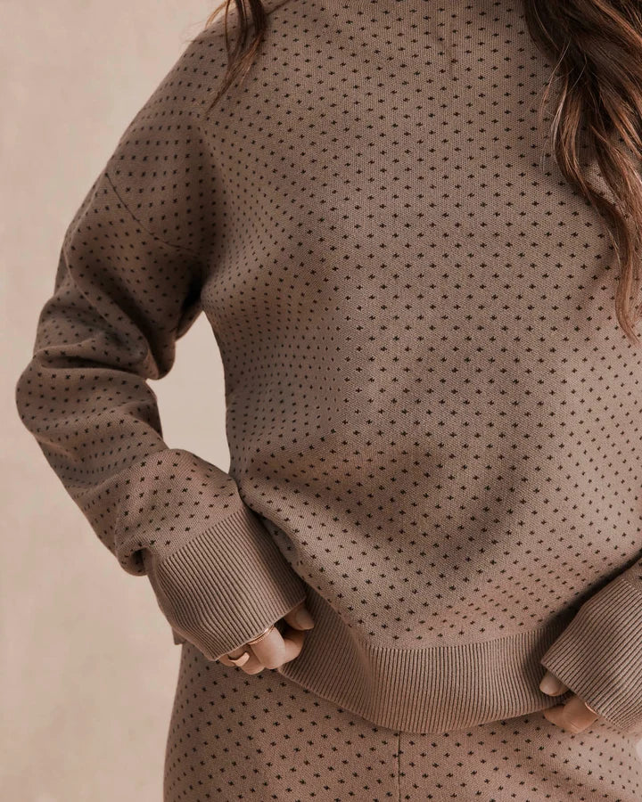 Libby Polka Dot Crewneck Sweater