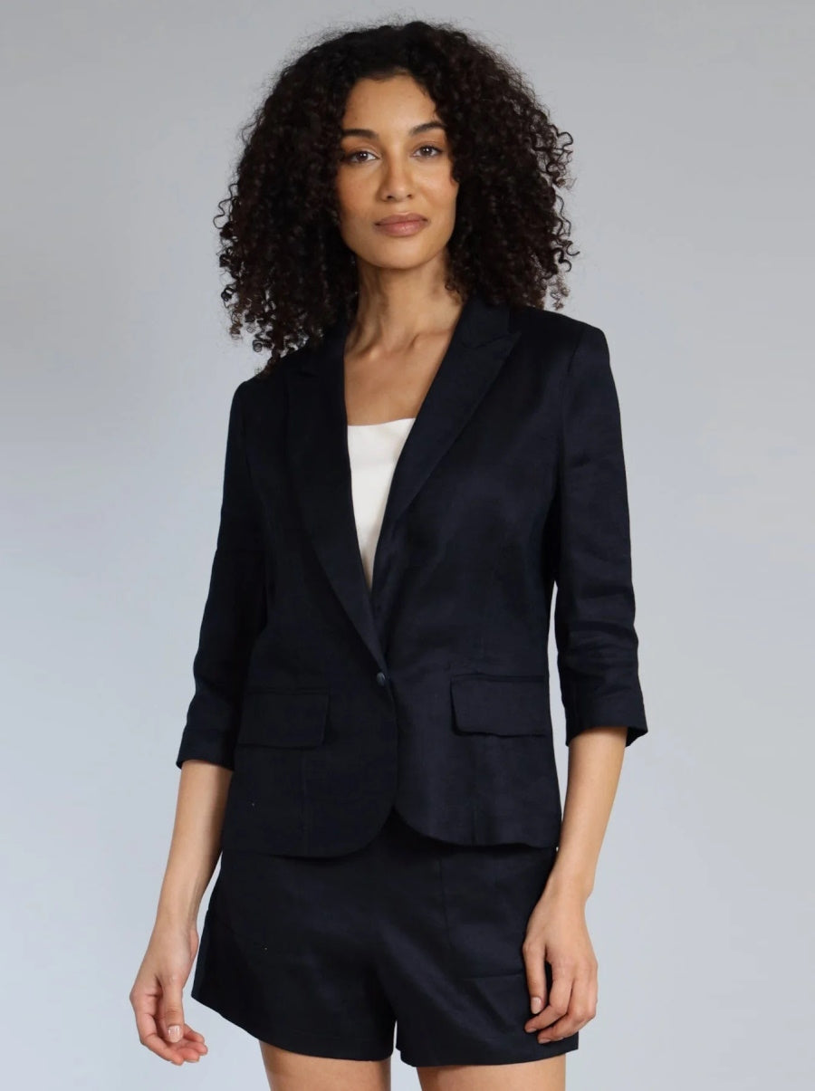 Stretch Linen Twill Blazer
