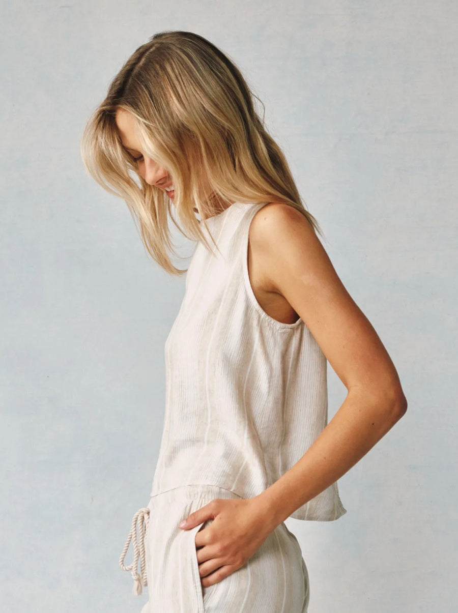 Sleeveless Button Back Top