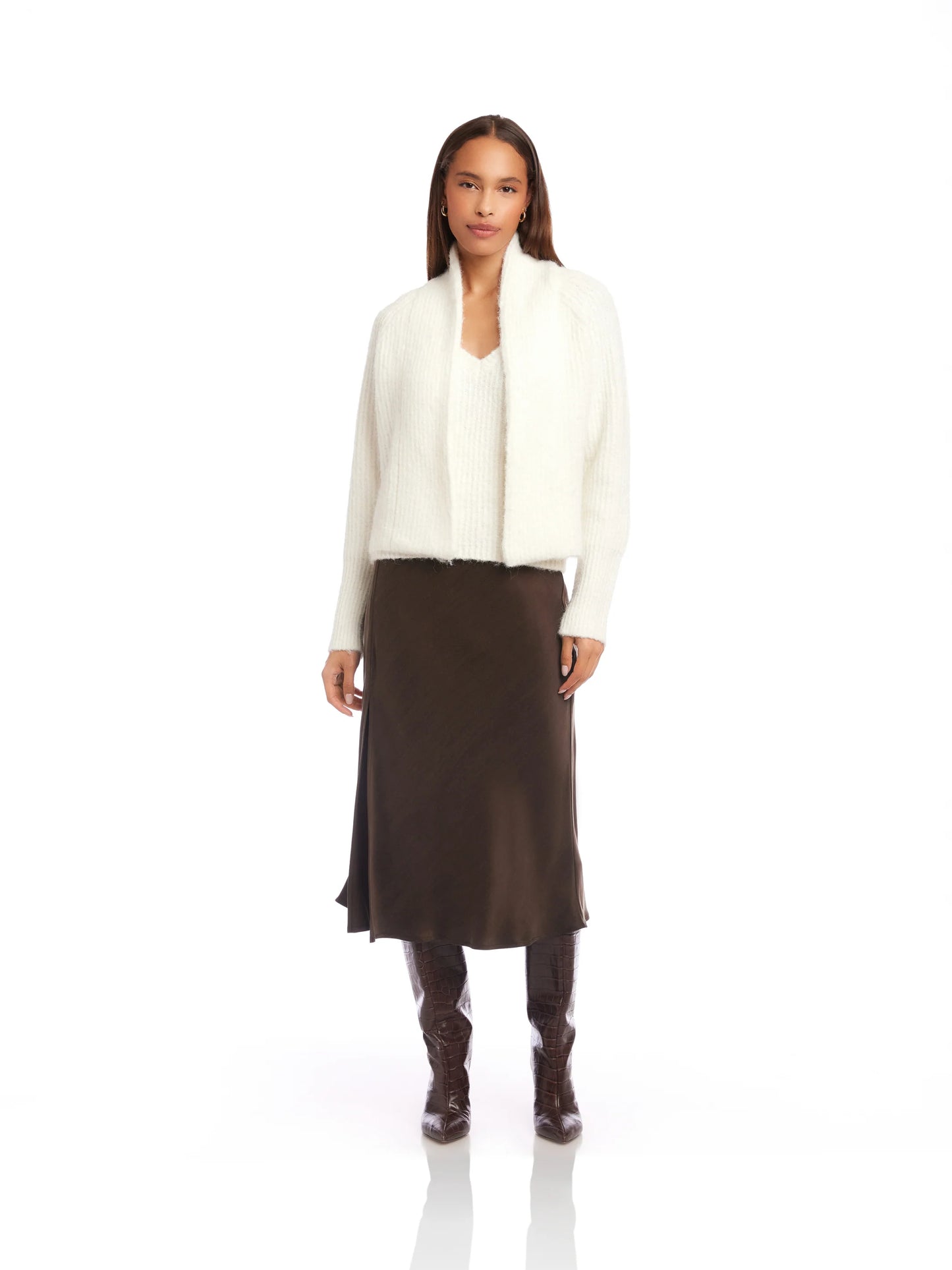 Cely Cropped Cardigan Cream
