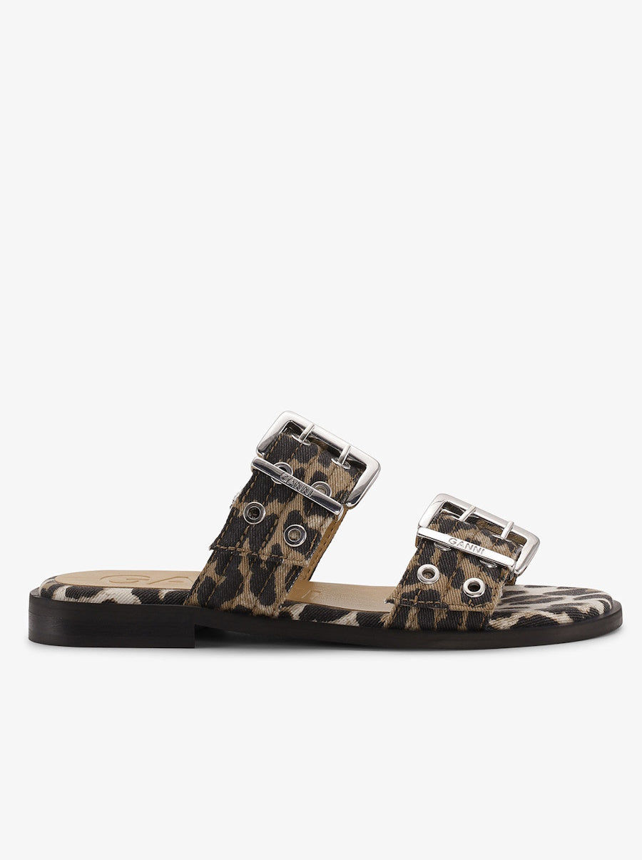 Two Strap Sandal Leopard Print