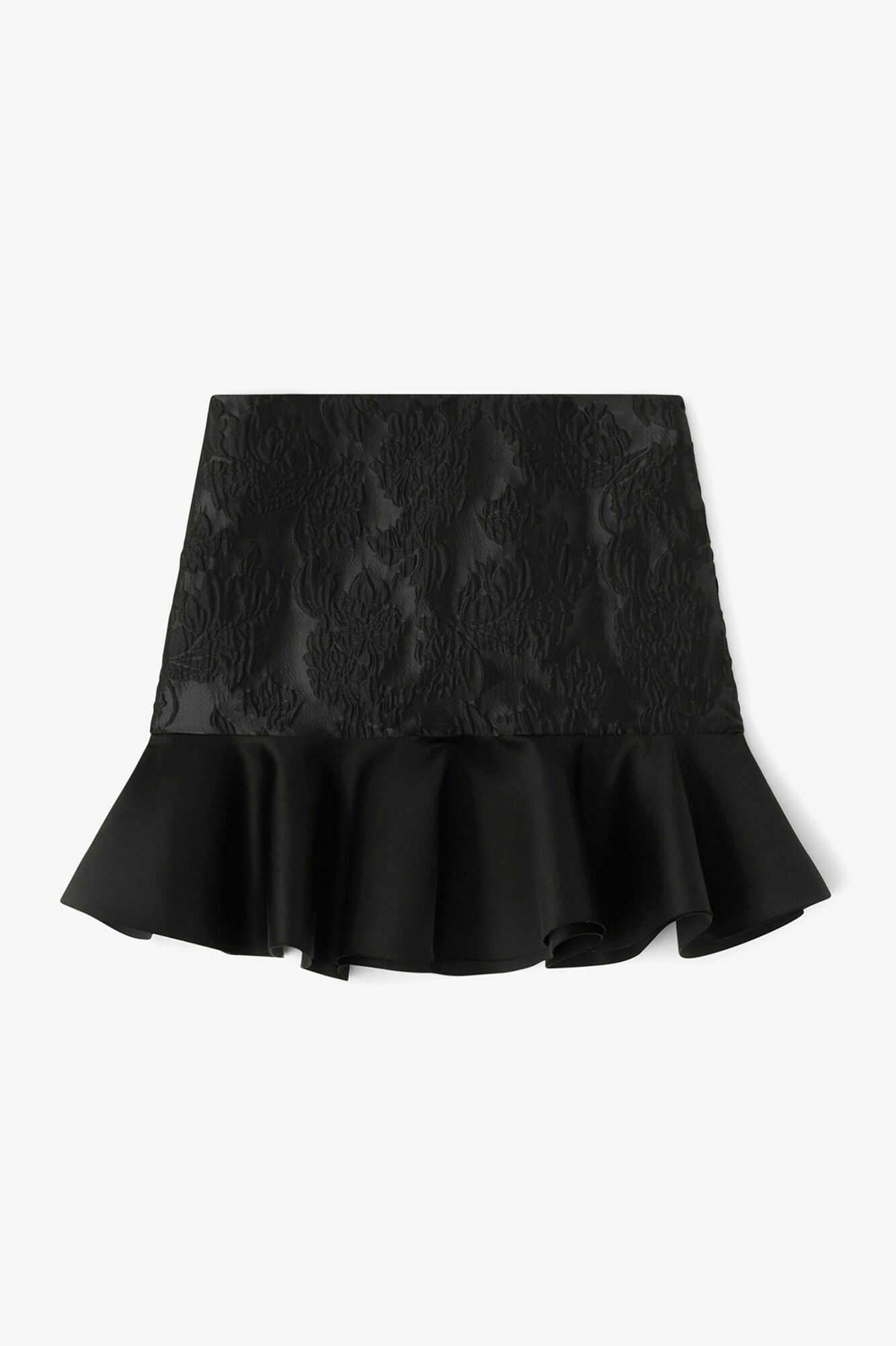 Satin Cloque Mini Skirt