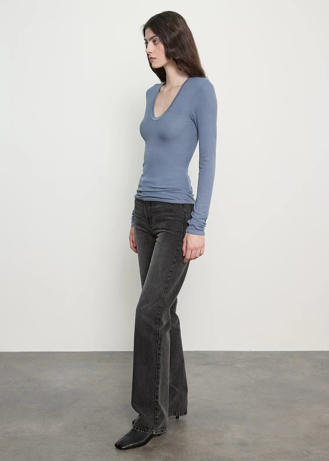 Silk Rib Essential U - Steel Blue