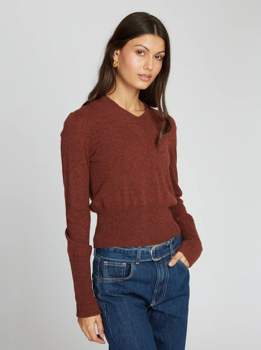 V Neck With High Cuffs