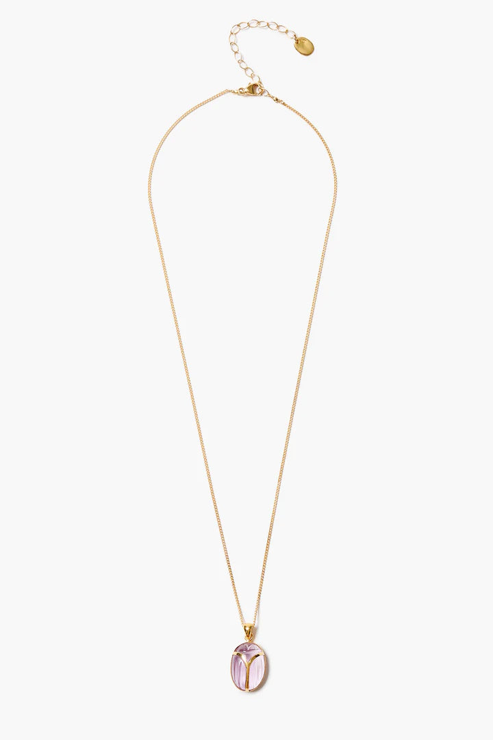 Scarab Necklace Amethyst