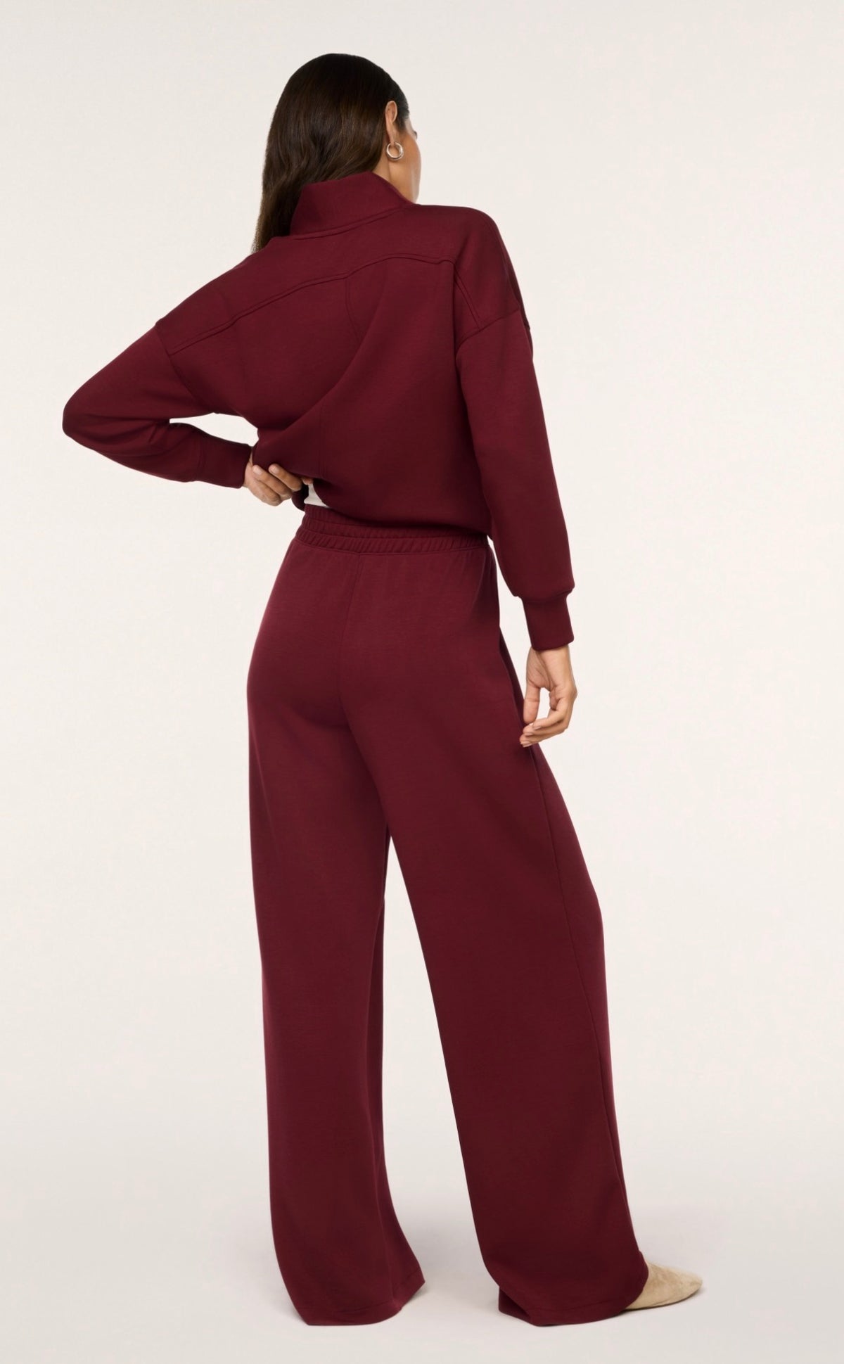 AE Half Zip in Vino