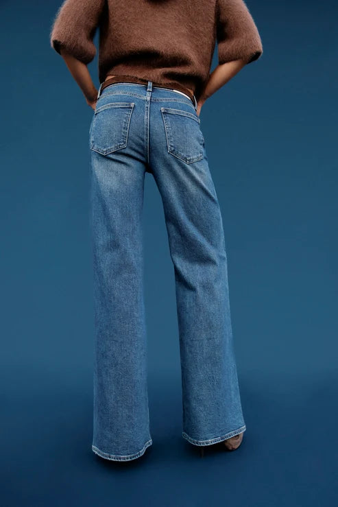 Vivian Mid Rise Wide Leg