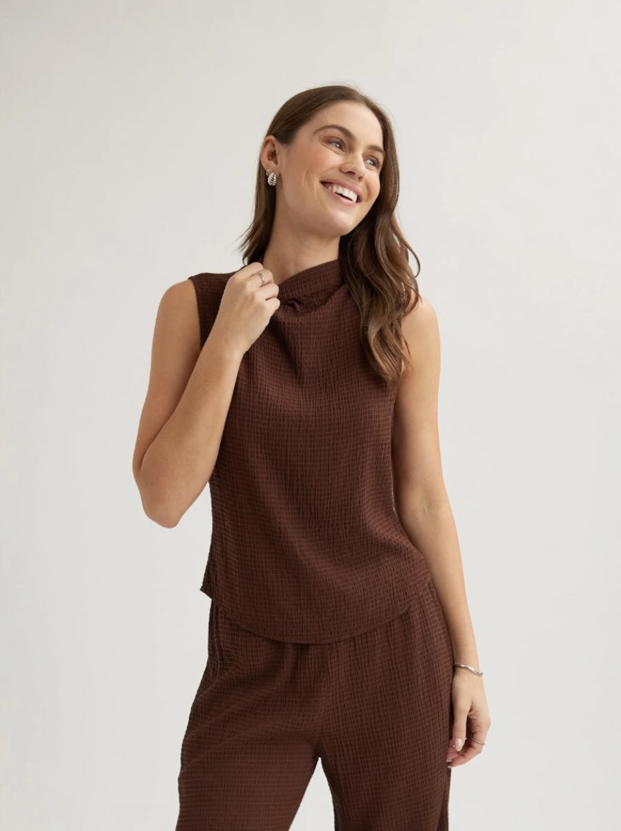 Mock Neck Top Chicory