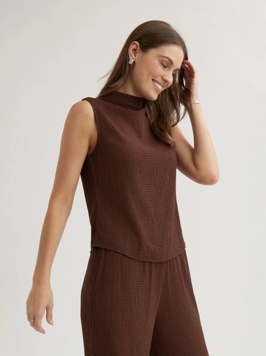 Mock Neck Top Chicory