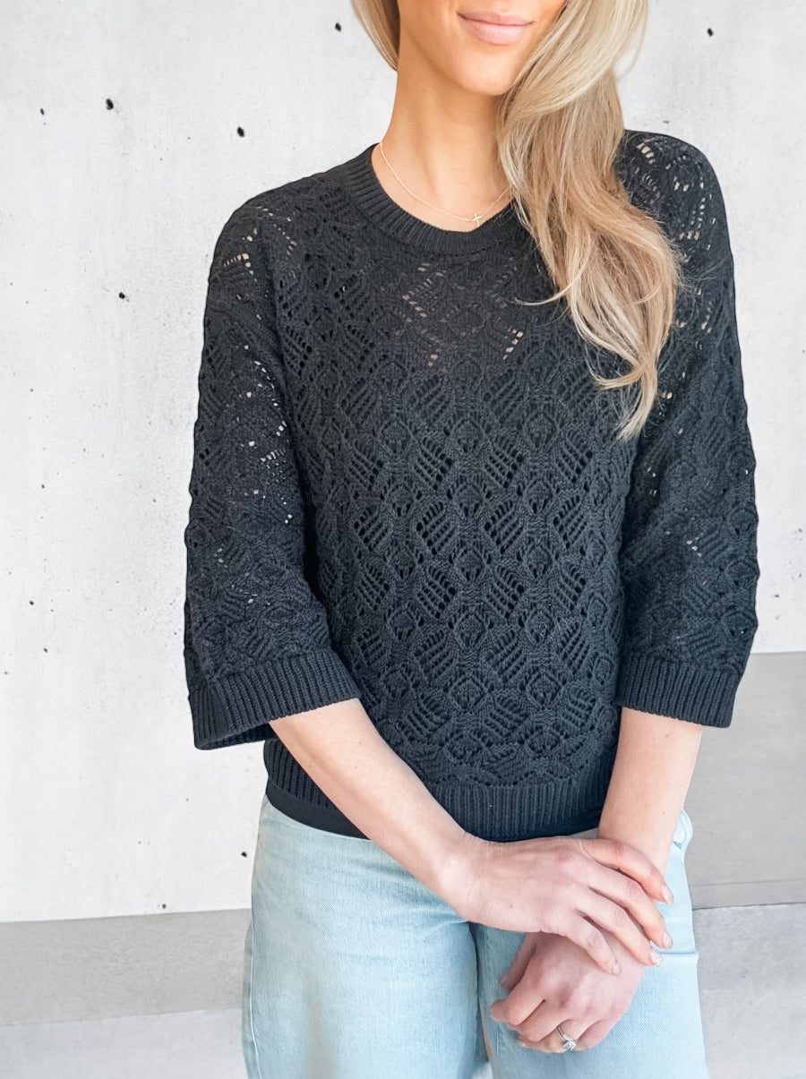 Open Pointelle Stitch Dolman