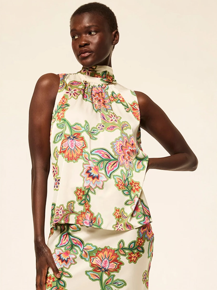 Luka Top in Floral Lattice