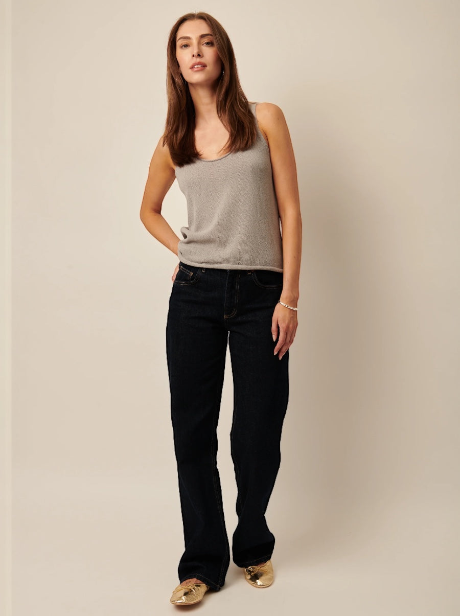 McKena Knit Tank In Overcast