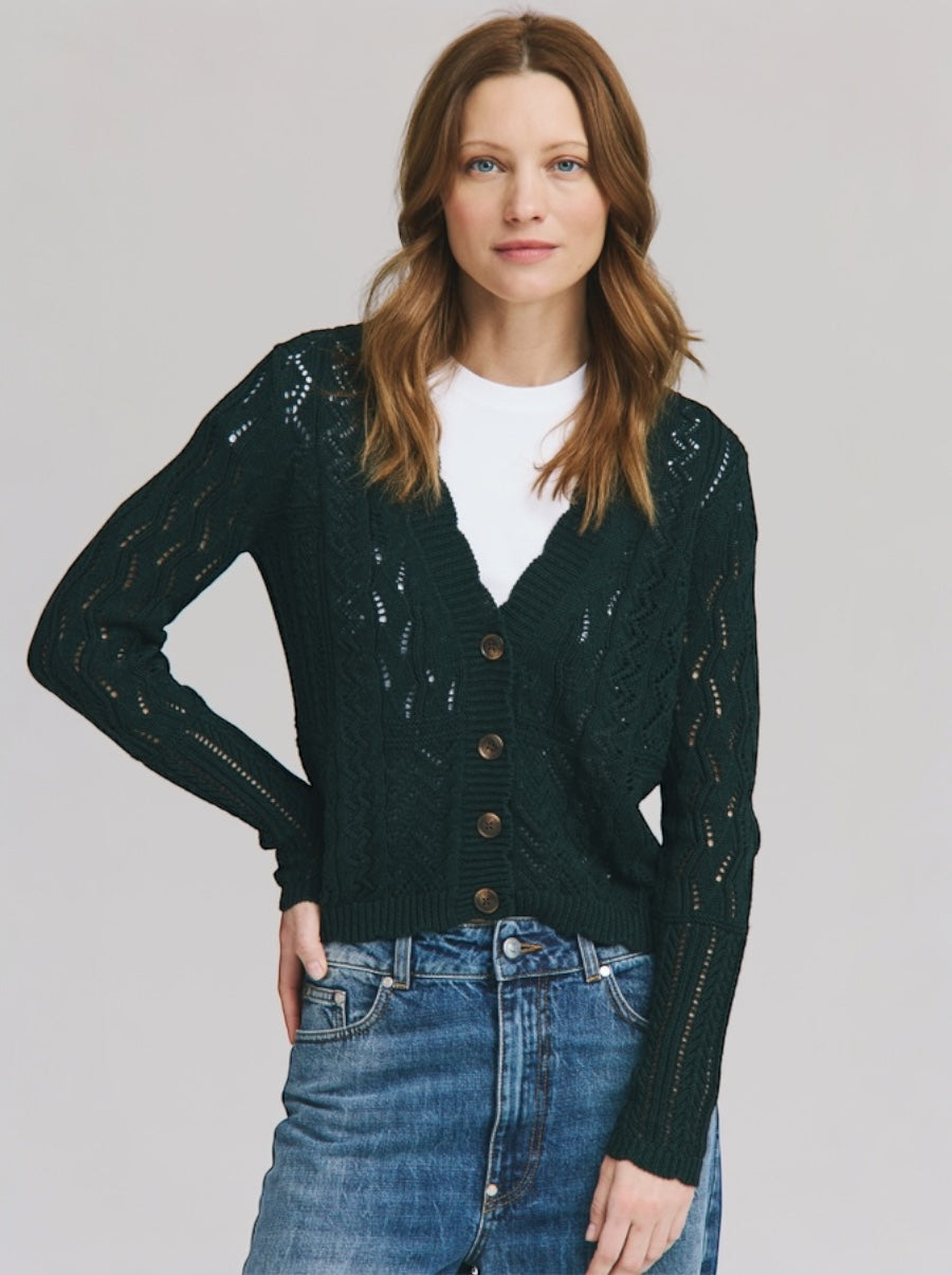 Patchwork V Neck Cardigan