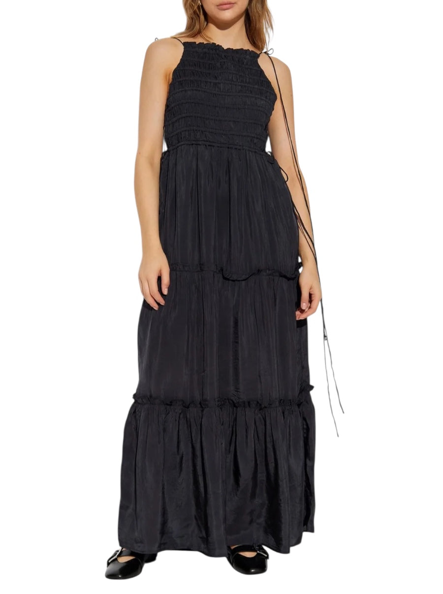 Habotai Maxi Smock Slip Dress