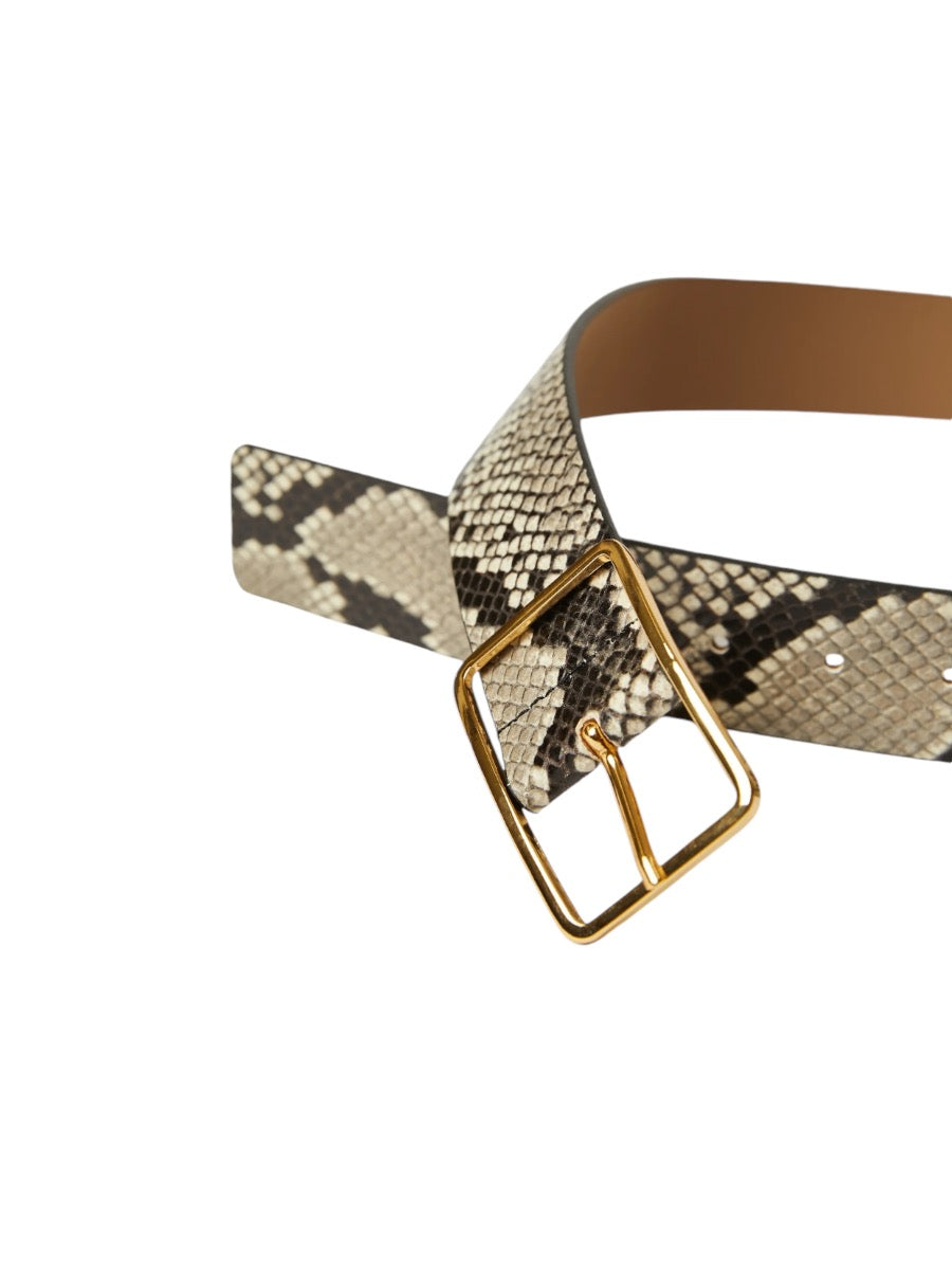 Milla Python Leather Belt