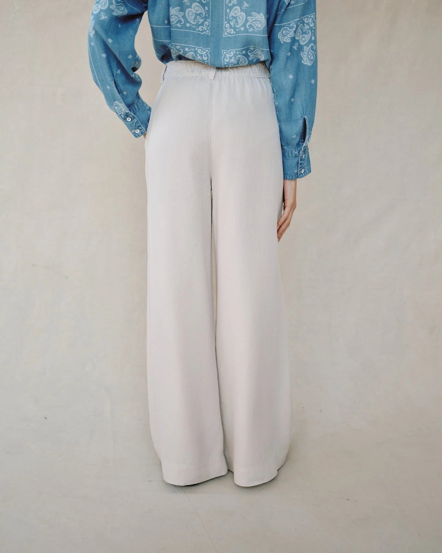 Double Pleated Wide Leg High Waist Pant