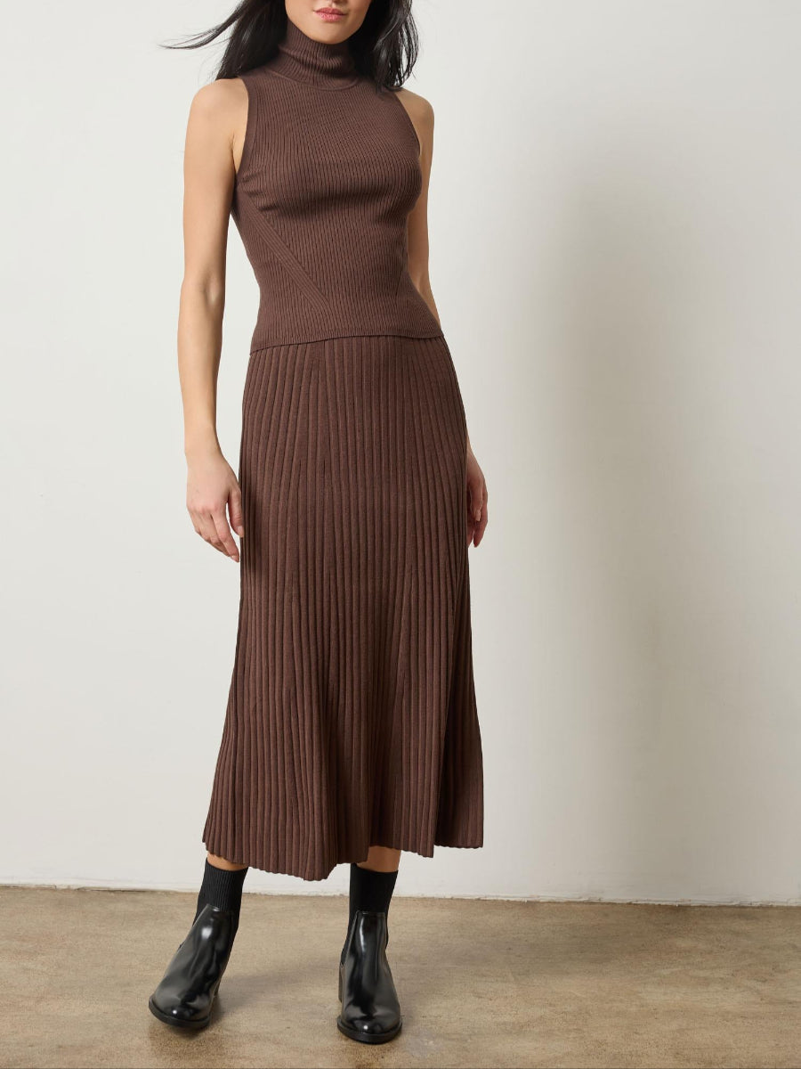 Rib Turtleneck Shell Sweater