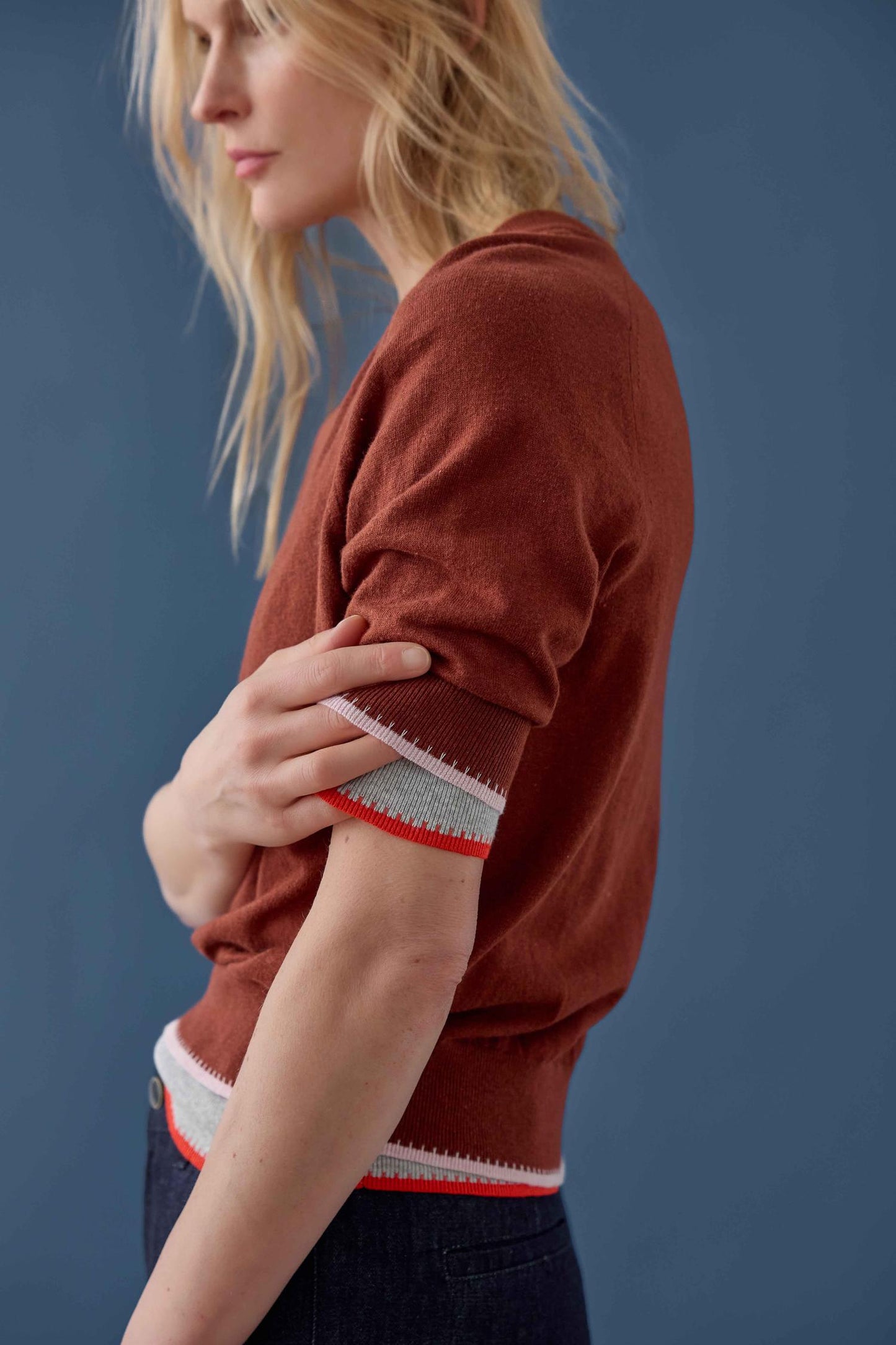 Crewneck Saddle Sleeve Sweater