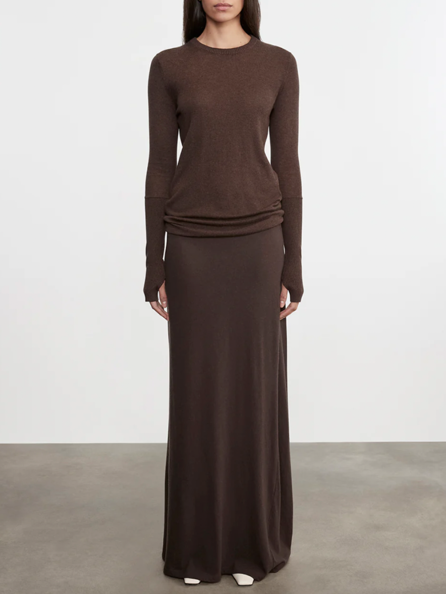 Cashmere Bias Skirt