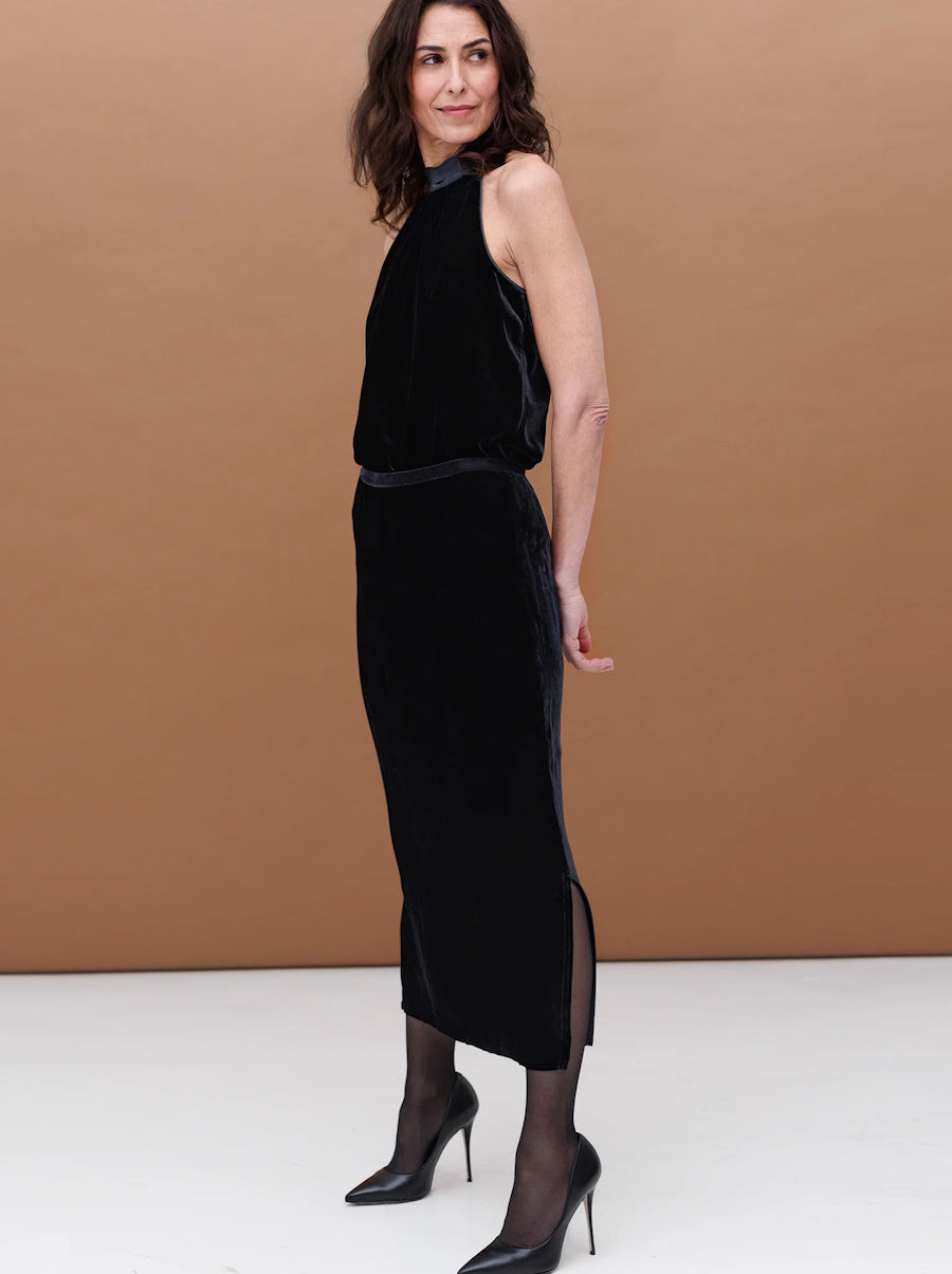 Go Even Longer Velvet Skirt