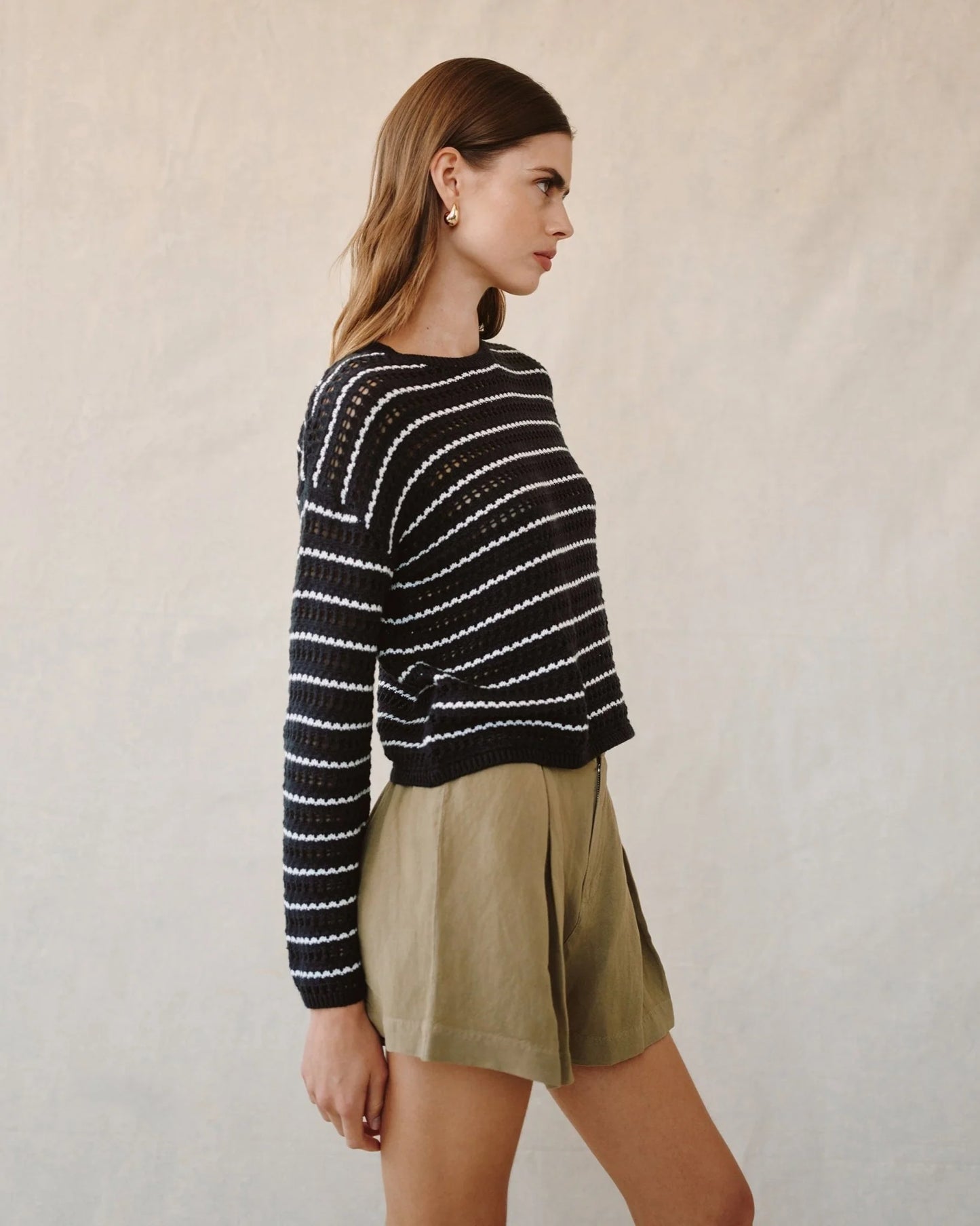 Crew Neck Sweater Striped