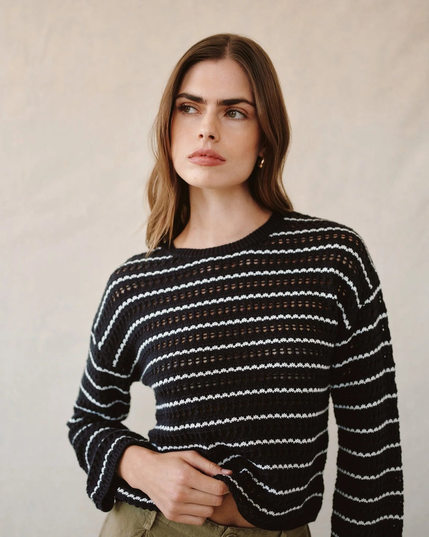 Crew Neck Sweater Striped