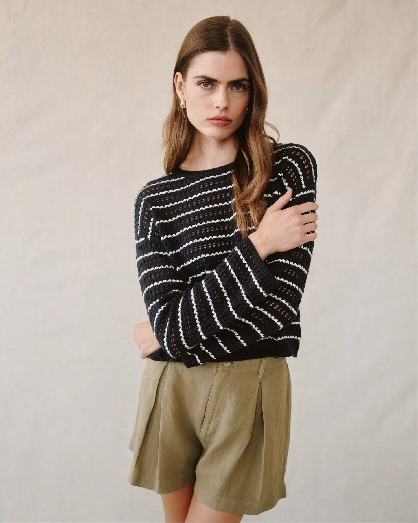 Crew Neck Sweater Striped