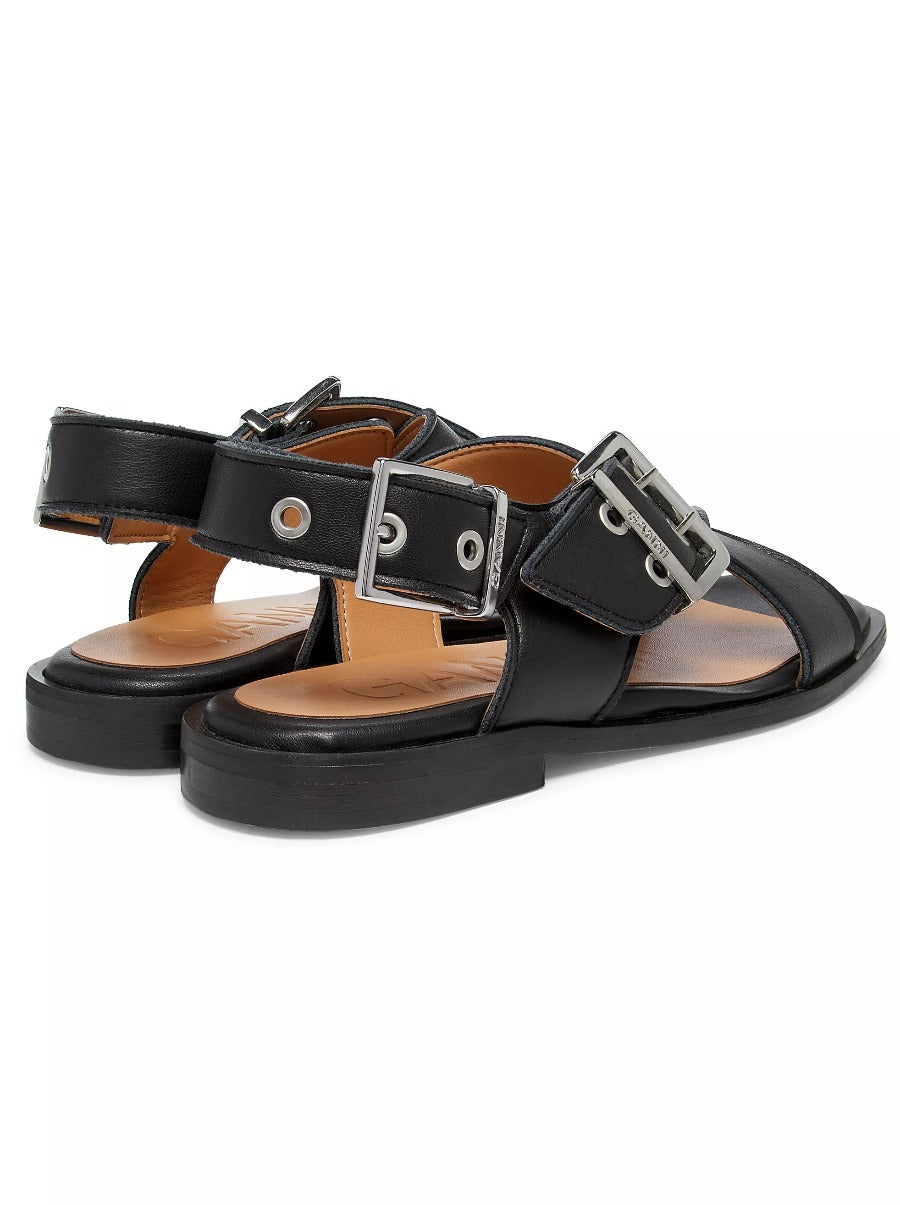 Buckle Cross Strap Sandal