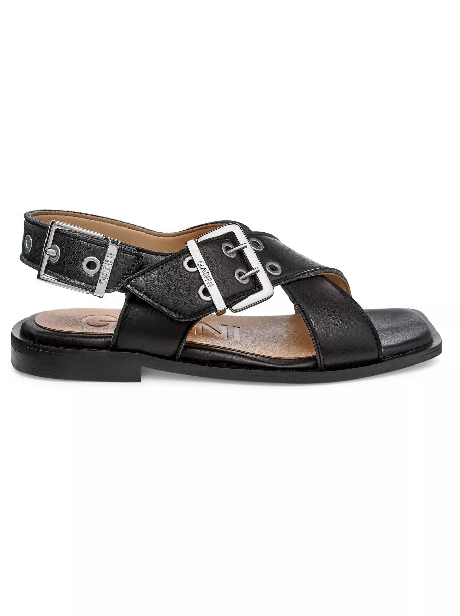 Buckle Cross Strap Sandal