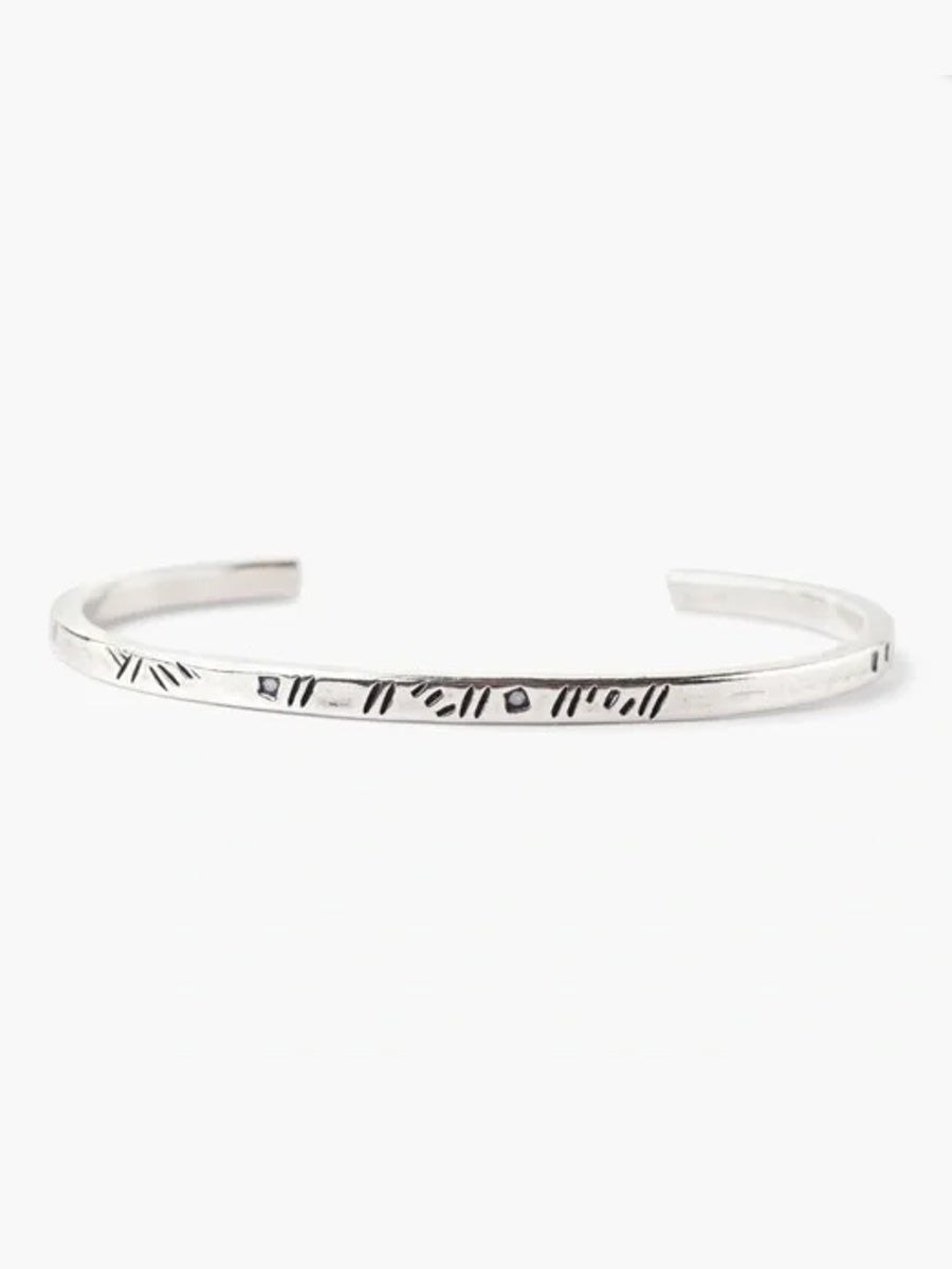 Silver Etched Cuff