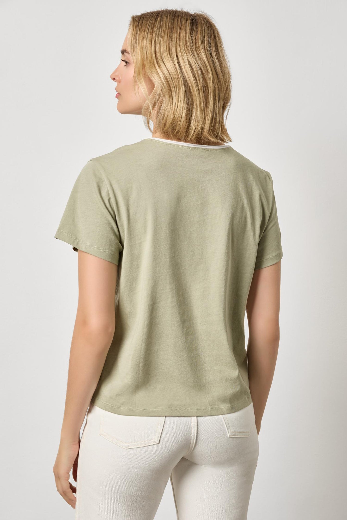 Contrast Roll Relaxed Crew