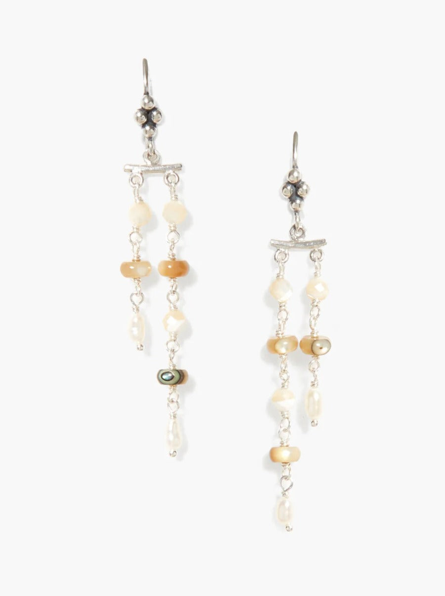 Talia Drop Earrings Maxi Abalone Mix