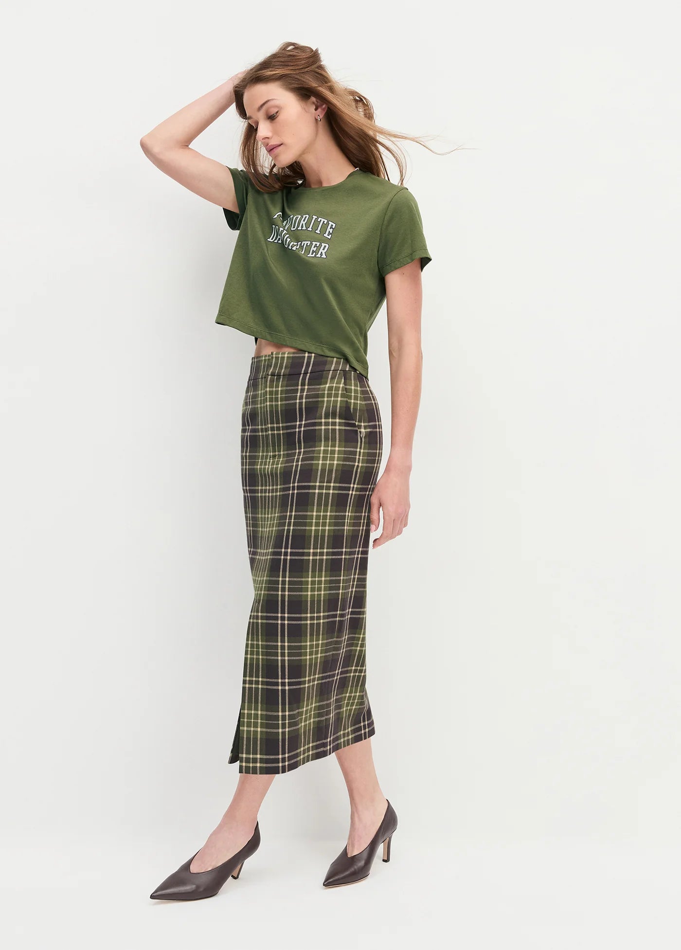 Crop Collegiate Tee