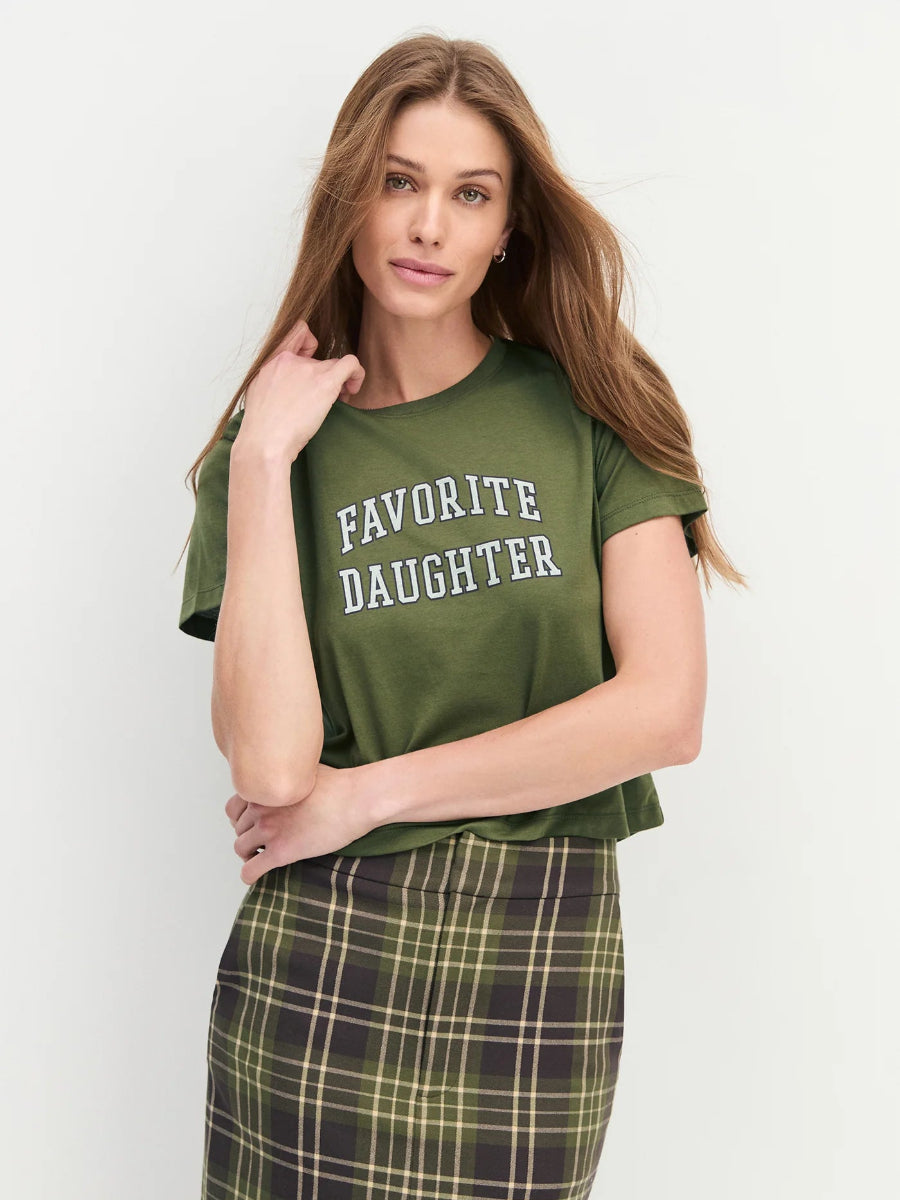 Crop Collegiate Tee