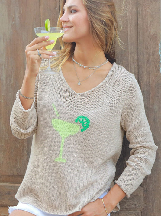 Margarita V-neck Cotton Sweater