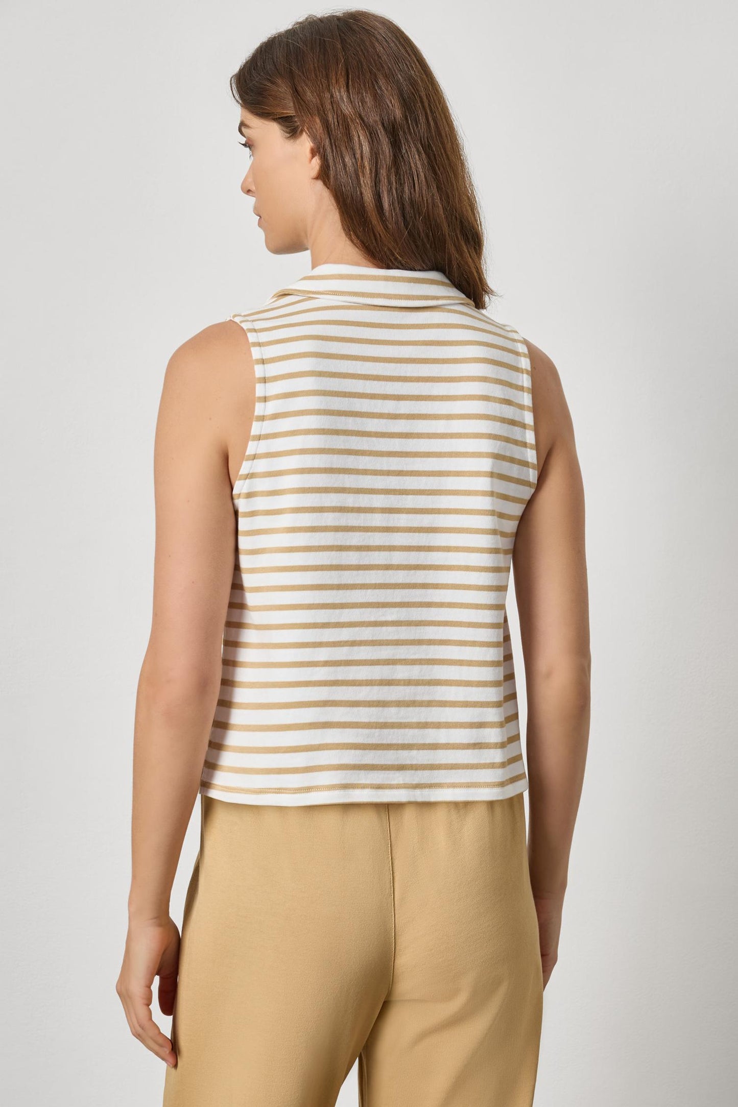 Sleeveless Collared Top