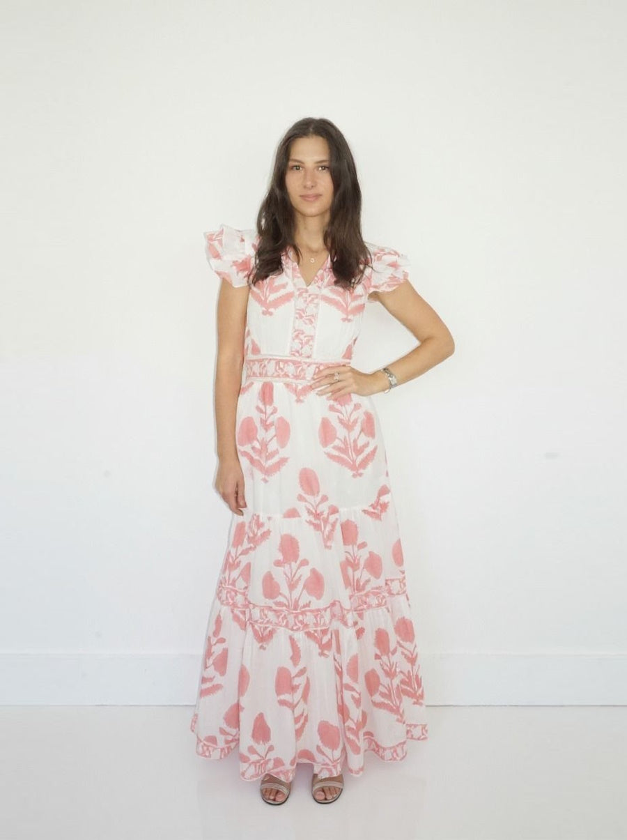 Percy Dress in Buta Pink