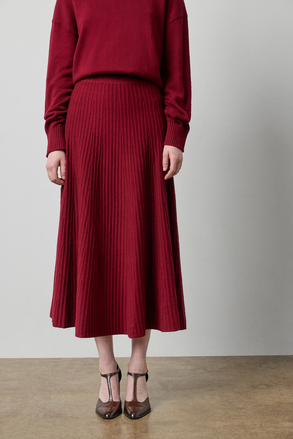 Flared Knit Skirt