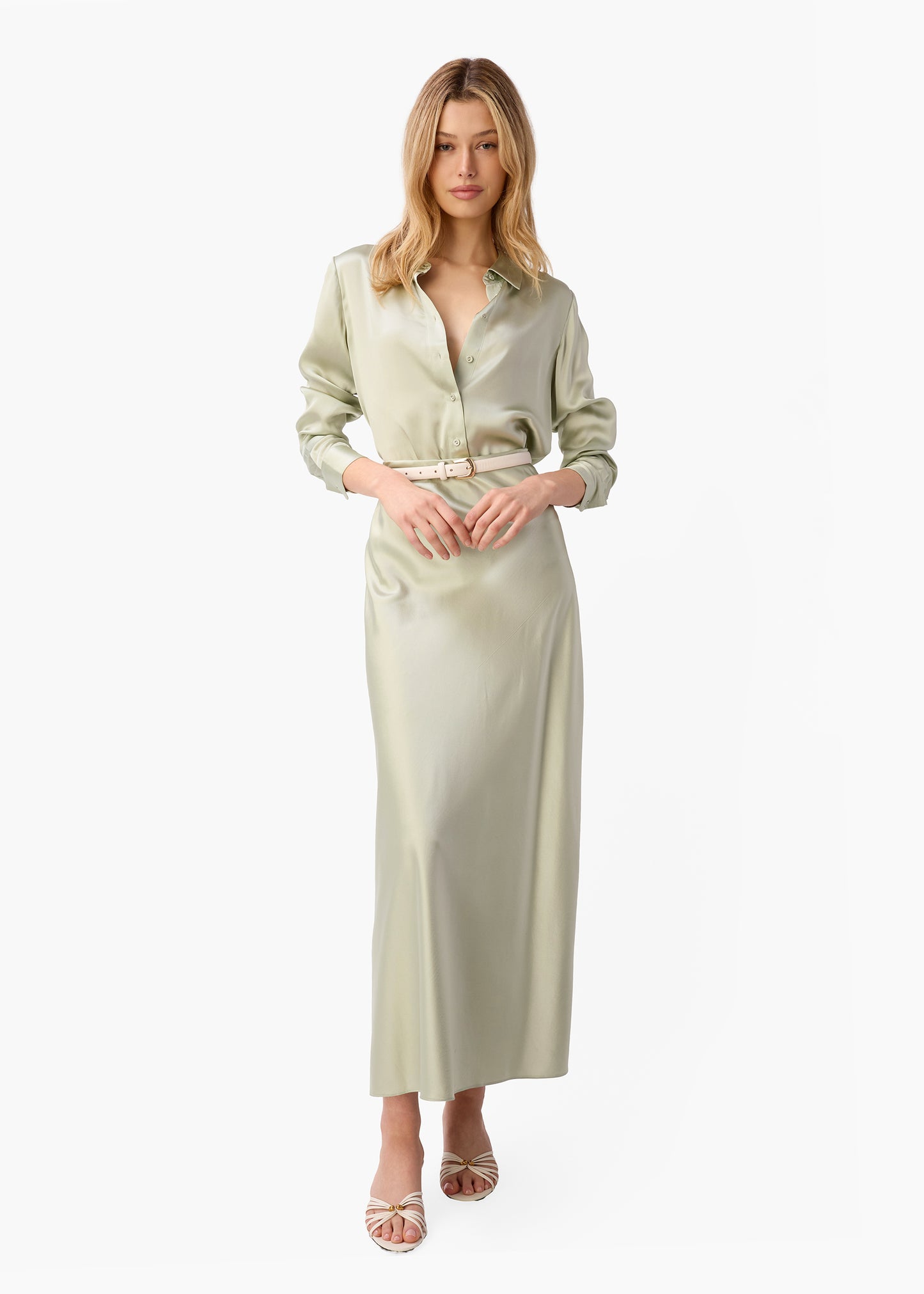 Crosby Silk Blouse in Sea Glass