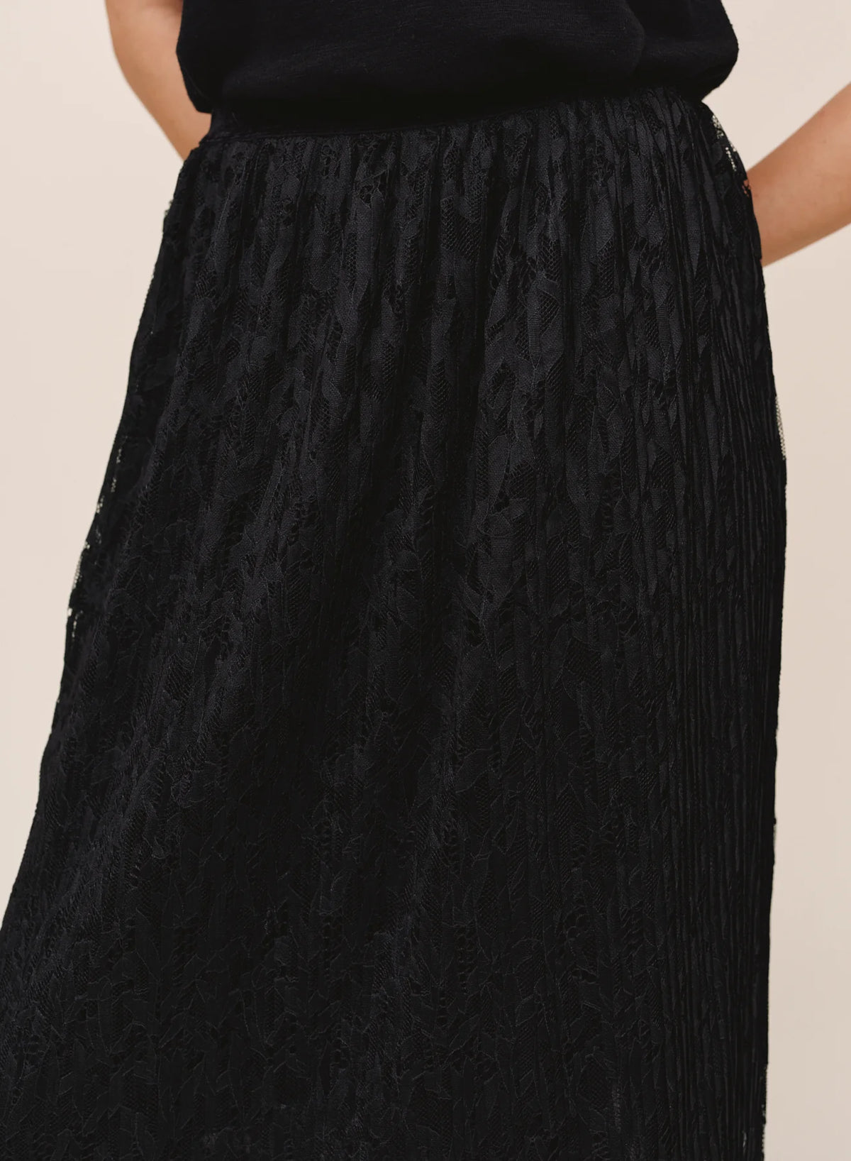 Pleated Lace Skirt