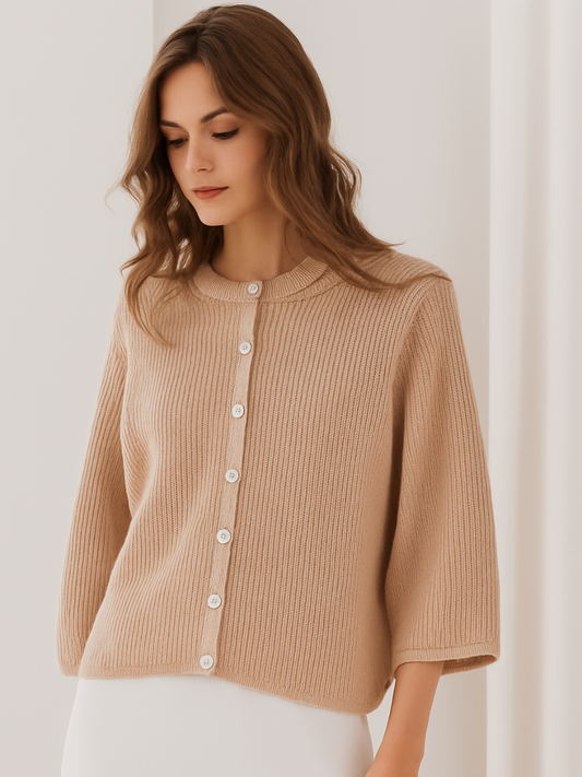 Elbow Sleeve Shaker Cardigan