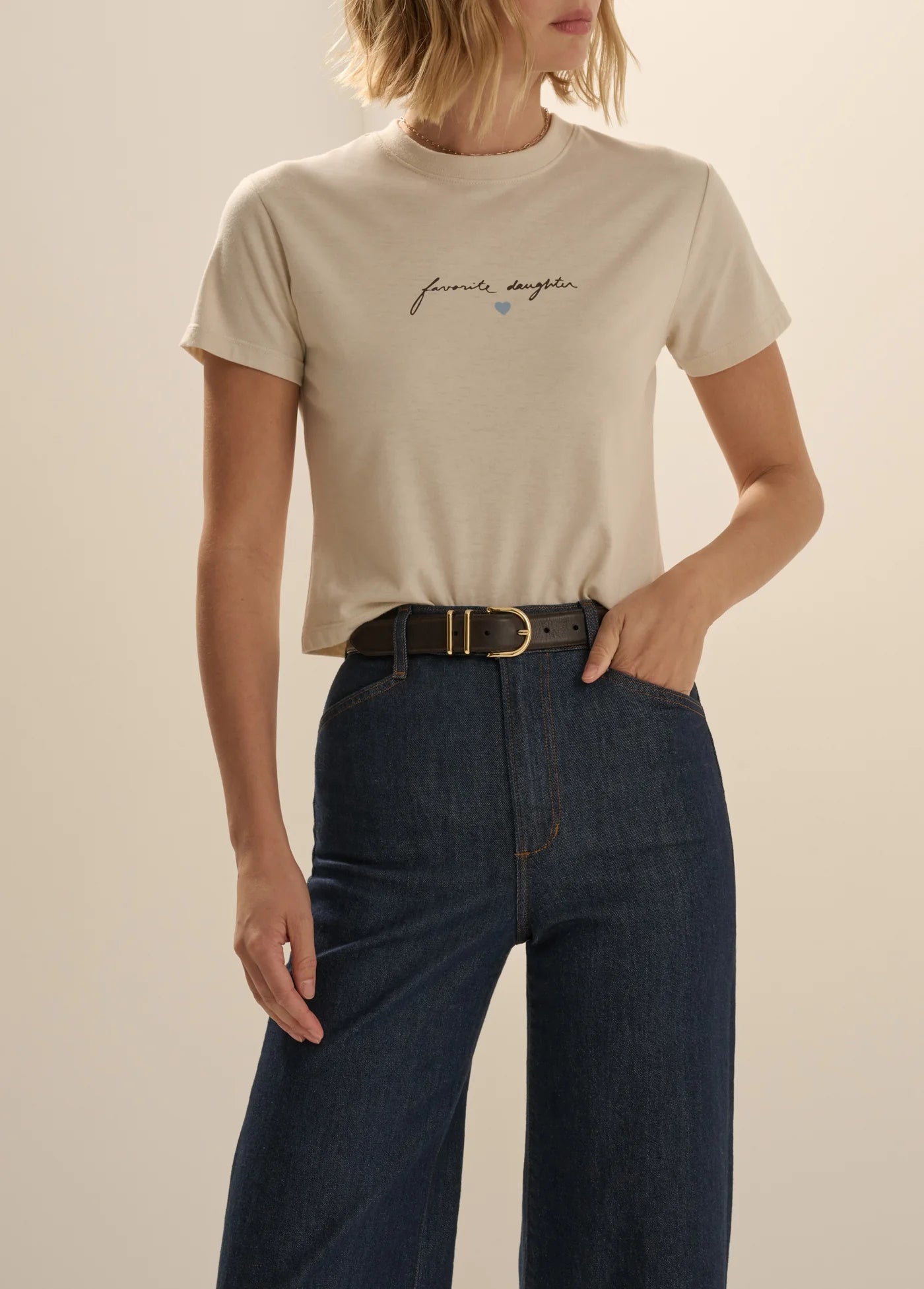 Cropped Signature Tee