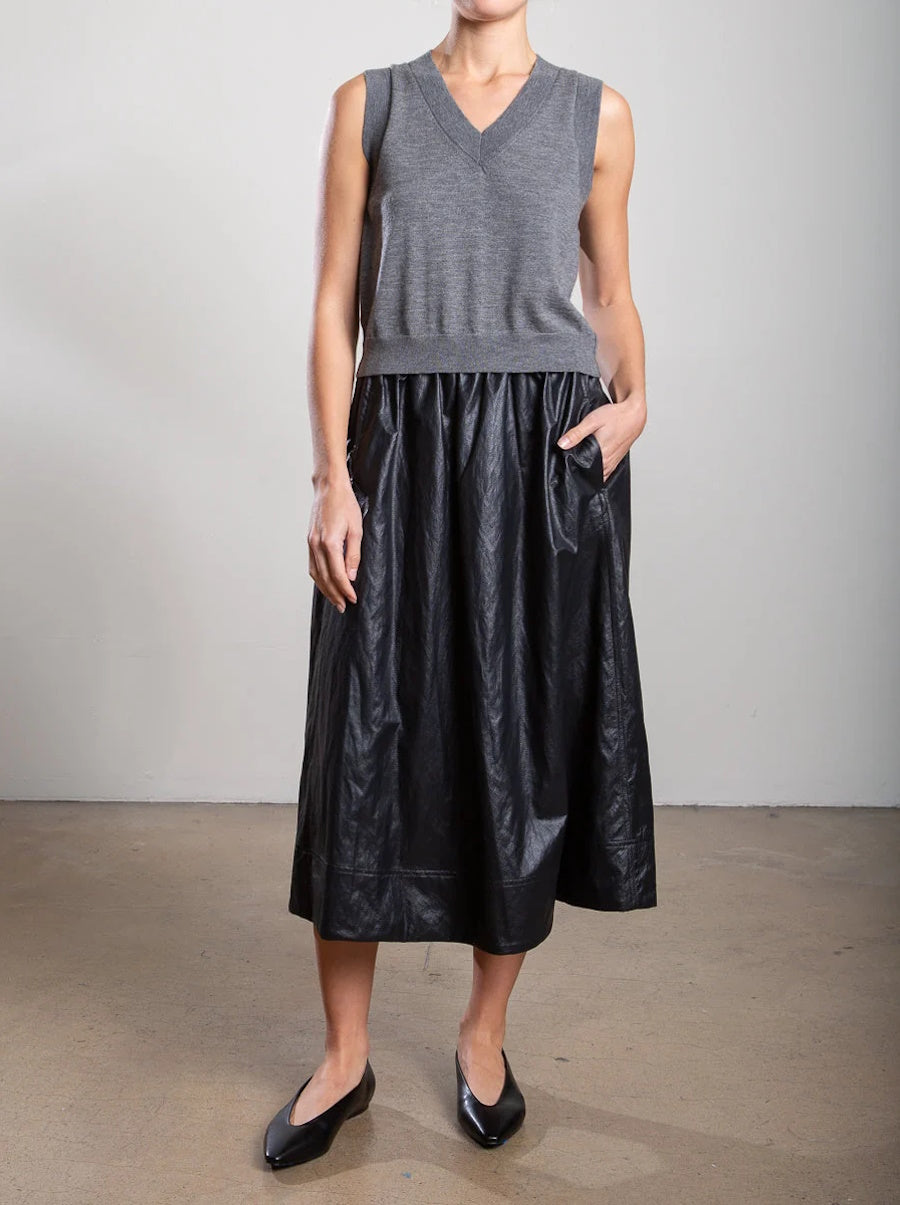 Claudia Faux Leather Skirt