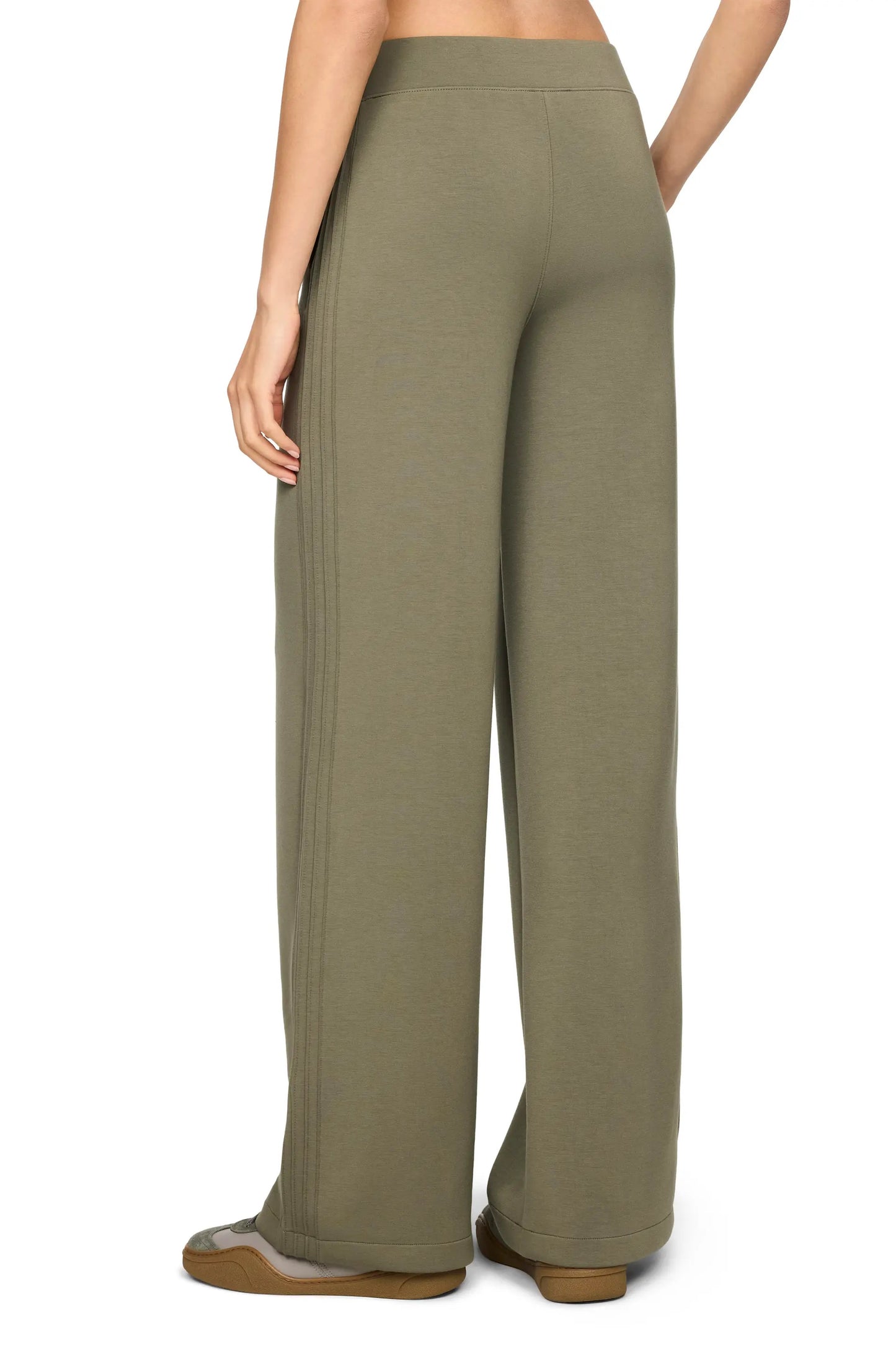Pintuck Wide Leg Pant