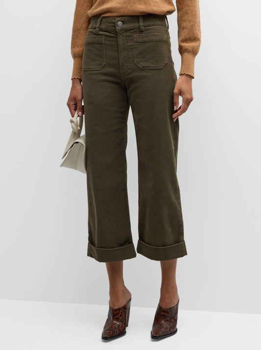 70's Crop Wide Leg Corduroy