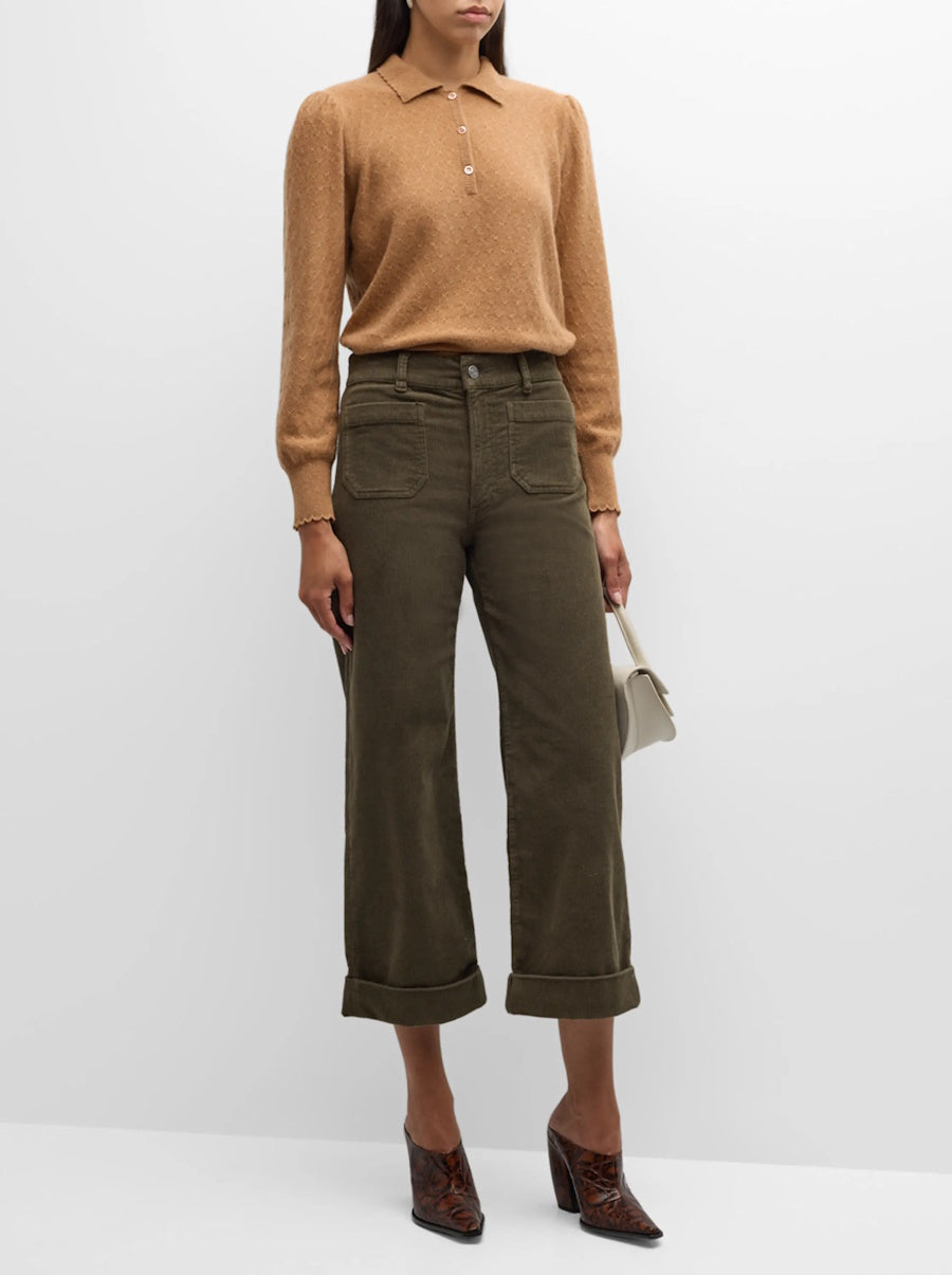 70's Crop Wide Leg Corduroy